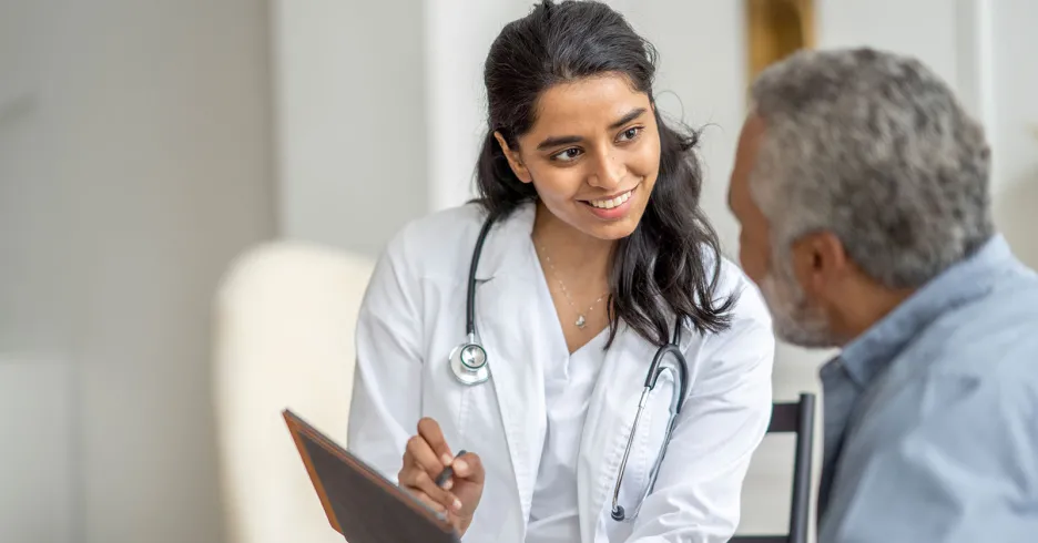 doctor smiling at patient