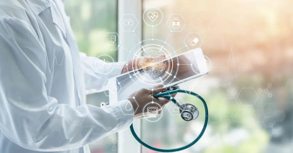 abstract digital health image